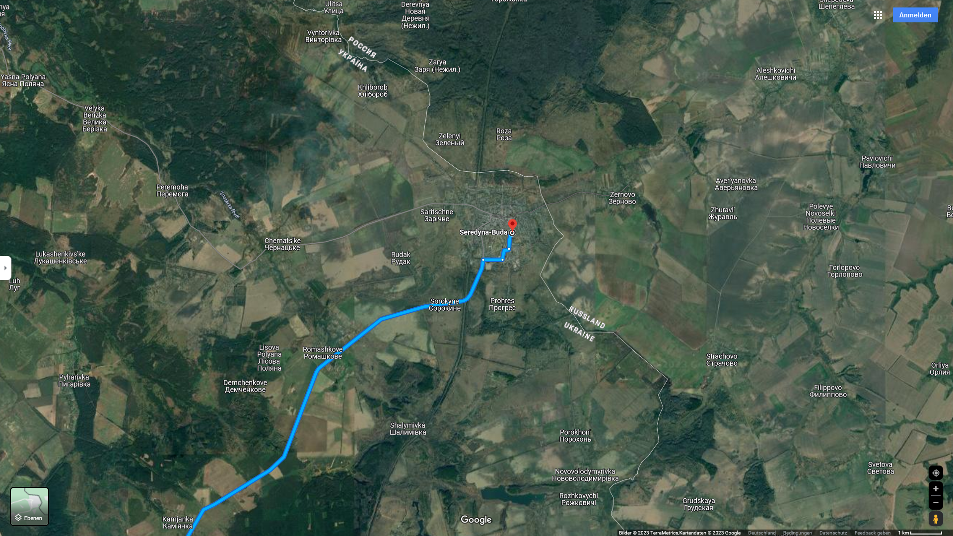 Seredyna-Buda Grenzstadt