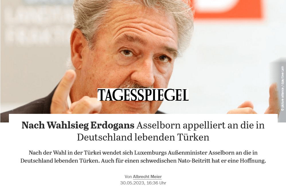Nach Wahlsieg Erdogans: Asselborn appell