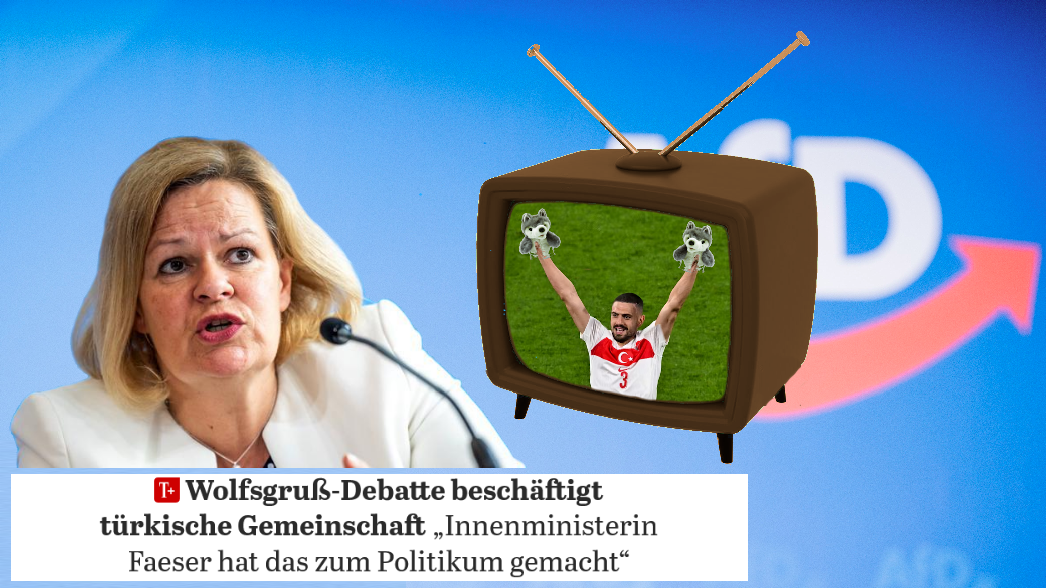 Innenministerin Faeser macht den Wolfsgruß zum Politikum
