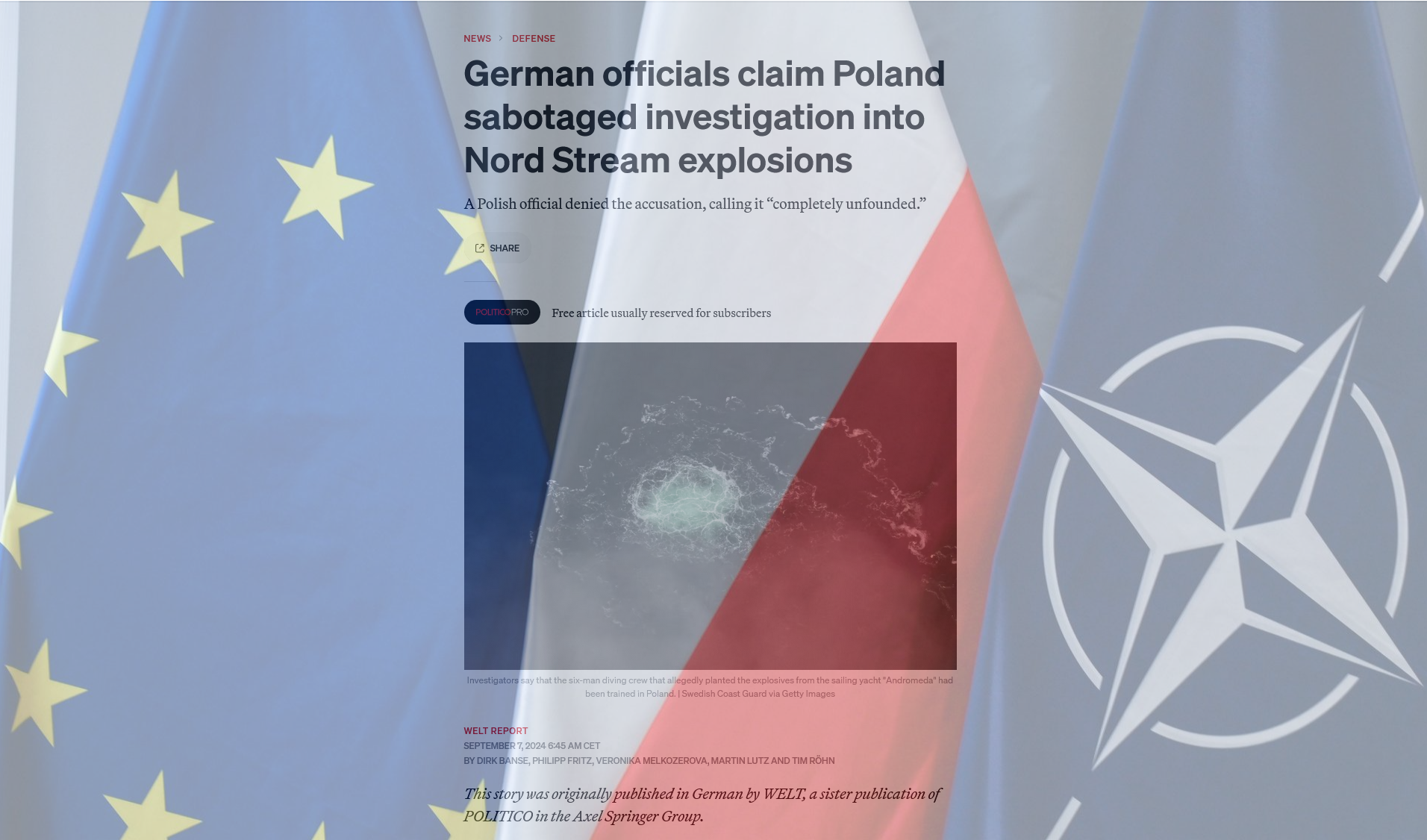 polen am nord stream anschlag beteiligt